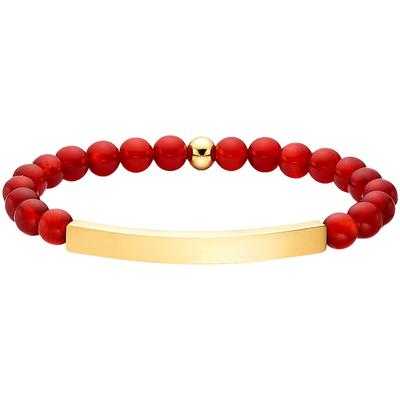 Armband "Schmuck Geschenk flexibles Armband", rot (gelbgolfarben, rot, rot), ANISTON JEWELRY & WATCHES, Armbänder, Damen