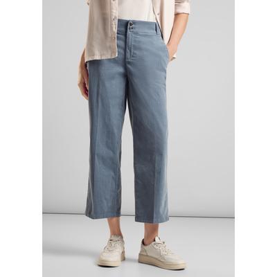 Cordhose STREET ONE, Damen, Gr. 46, Länge 26, blau (cloudy blau), Web, Stoff, 98% Baumwolle, 2% Elasthan, unifarben, casual, comfort fit lang, Hosen, aus Baumwolle mit Stretchanteil Image