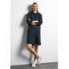 Sweatkleid STREET ONE, Damen, Gr. 38, EURO-Größen, grün (hunter grün), Stoff, 68% Polyester, 28% Viskose, 4% Elasthan, unifarben, casual, gerade knieumspielend, ohne Ausschnitt, Langarm Bündchen, Kleider, mit Kapuze