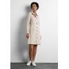 Blusenkleid STREET ONE, Damen, Gr. 46, EURO-Größen, beige (smooth sand beige), Web, 100% Baumwolle, unifarben, casual, normal knielang, V-Ausschnitt, Langarm Bündchen, Kleider, aus 100% Baumwolle