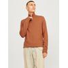 Troyer JACK & JONES "JJEEMIL KNIT HALF ZIP NOOS", Herren, Gr. M, braun (mocha bisque), Strick, Obermaterial: 60% Baumwolle, 20% Nylon, 20% Viskose, unifarben, modisch, regular fit taillenbedeckt, Rundhals, Langarm Rippbündchen, Pullover, mit...