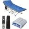 TEMU 75" Folding Camping Cot, Heavy Duty Sleeping Cots With Carry Bag, Oxford Portable Travel Camp Cots For Home, Office Nap And Outdoor Beach