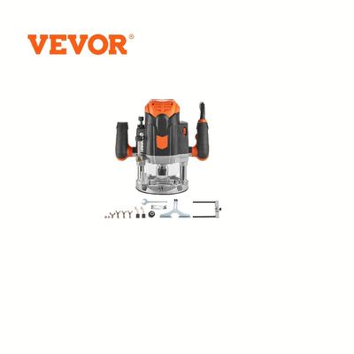 TEMU Vevor Plunge Router, 3-1/4 , 120v, 12000-23000 Rpm Variable Speed, Electronic Plunge Base Router, Plunge Woodworking Router Kit With Carry Case, Parallel Guide, Straight Guide, 1/4