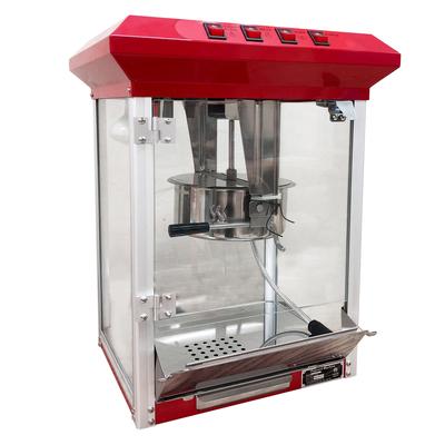 Adcraft PCM-8 Popcorn Machine w/ 8 oz Kettle - Stainless Steel, Red, 120v