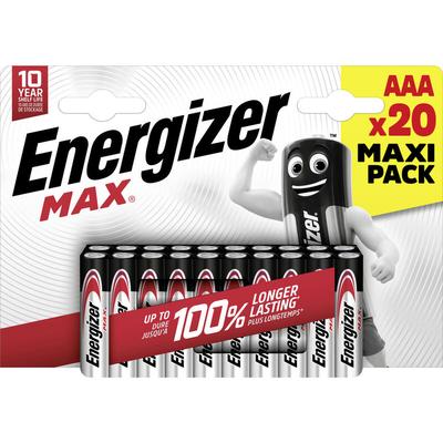 Energizer - Max Micro (AAA)-Batterie Alkali-Mangan 1.5 v 20 St. Image