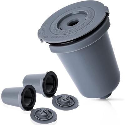 2er-Pack Cuisinart-kompatible wiederverwendbare Kaffeefilter, graue Filterbecher für Heim-Baristas,