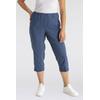 Caprihose KJBRAND "Susie Capri Wash & Go", Damen, Gr. 54, N-Gr, blau (indigo, blau), Web, Obermaterial: 47% Baumwolle, 45% Polyester, 6% Viskose, 2% Elasthan, casual, gerade 3/4-Länge, Hosen, Sommerhose bügelfrei