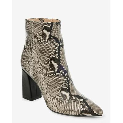 Nine West - Black White - Python Block Heel Bootie - 8.0