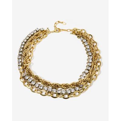 Boston Proper - Gold Yellow - Layered Rope Crystal Chain Necklace