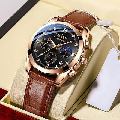 New Fashion Trendy Men's Business Watch Night Light Leisure Quartz Watch Waterproof Sports Men's Watch