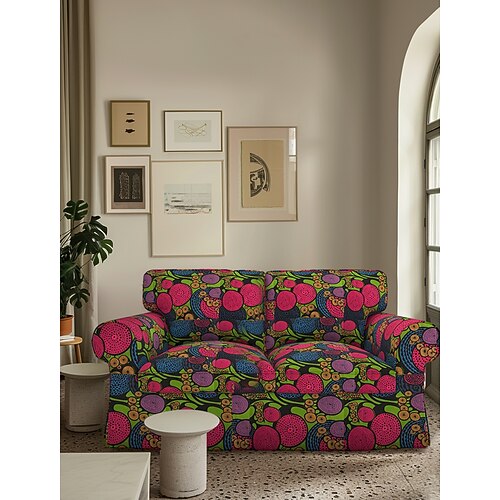 Loveseat 2-Sitzer Sofa Bezug floral Abdeckung maßgefertigt 100% Baumwolle weich und langlebig maschinenwaschbar für einfache Pflege Image