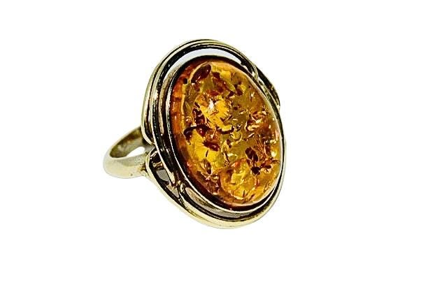 Delicato anello in ambra, Elegante anello in ambra, Anello in ambra naturale, Anello in oro con ambra, Regalo per lei, Gioielli in ambra, Vera ambra b
