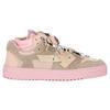 Off-White Floating Arrow Low-Top-Sneaker aus rosa Leder