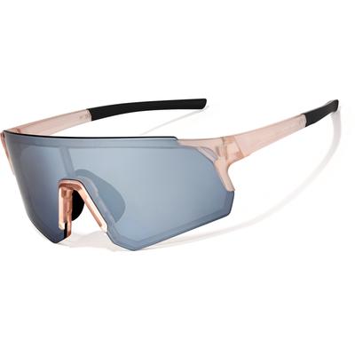 Zunnies Oval Sunglasses Pink With Silver Mirror Plastic Full Rim Frame, Zenni, T02071911