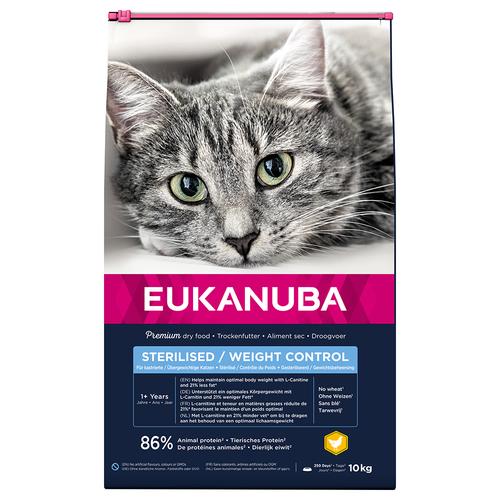 10kg Eukanuba Sterilised / Weight Control Adult Katzenfutter trocken