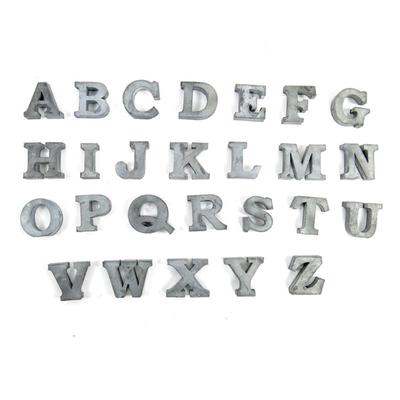 Zinc Individual Letters A to Z - Durable Metal Letters for Home Decor - approx. 2.5" x 2" each