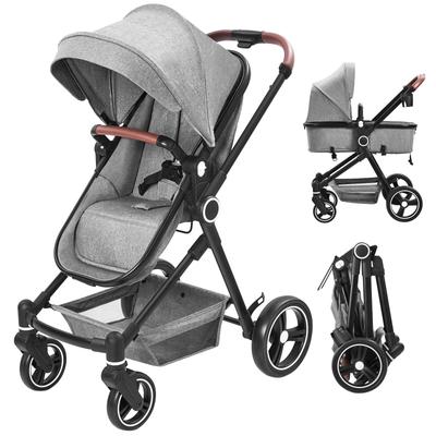2 in 1 Baby Stroller with Large Storage Basket
