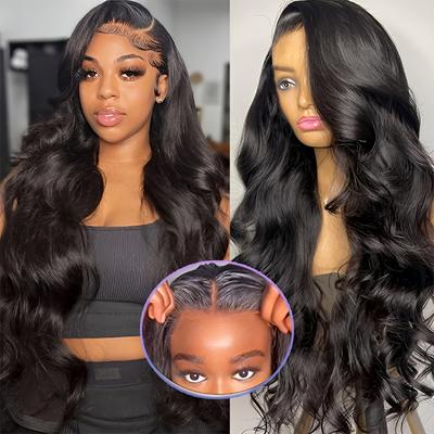 TEMU 250% Density 13*6 Glueless Wig 13x6 Transparent Lace Front Human Hair Wigs For Women Brazilian Remy Body Wave Glueless Wig Lace Frontal Wig Wig Bye Bye Knots Wig