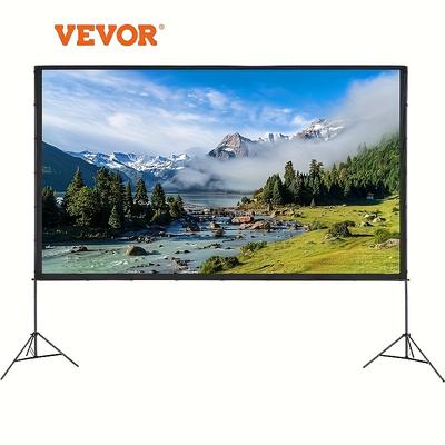 TEMU Vevor Projector Stand, 150 16:9 4k 1080 Hd Movie Stand, -free Tripods And Bag, For Theater