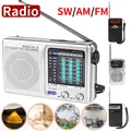 Radio digitale altoparlante integrato Mini Radio portatile Antenna telescopica a batteria SW/AM/FM per uso di emergenza per interni ed esterni