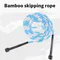 Portable Home Gym Bamboo Skipping Rope Handle Straight Jump Rope Thick Beaded Fitness Exercise