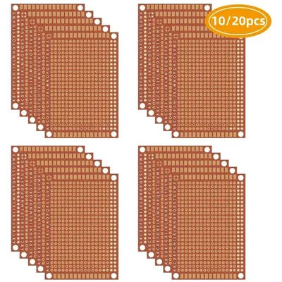 10/20 Pcs Copper Perfboard Paper Composite PCB Boards 5 cm x 7 cm Universal Breadboard Single Sided