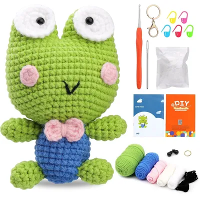 Zxiixz Häkeln von Tieren Kits Häkeln Kit Schritt-für-Schritt-Video-Tutorials Starter Stricken Starter Pack für Erwachsene Anfänger