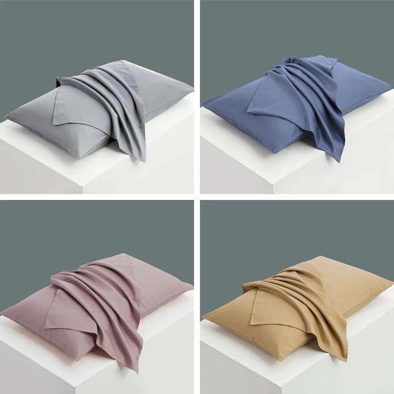1 Stück einfarbiger Kissenbezug 20 vont30 Zoll (50 x 76 cm), rechteckiger brauner/blauer/grauer/rosa Kissenbezug, Bettwäsche-Kissenbezug Image