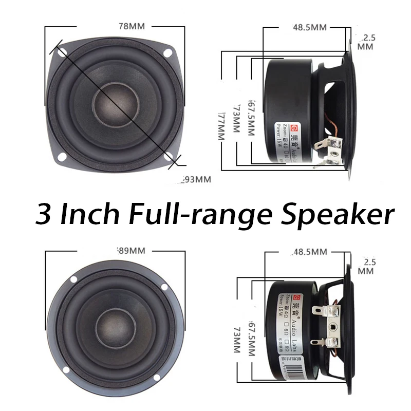 5-45W 3 Zoll Full-range-Lautsprecher 4-8Ohm 3 Zoll Verstärker Lautsprecher Hochtöner Mitten Woofer HIFI Lautsprecher sound Qualität Image