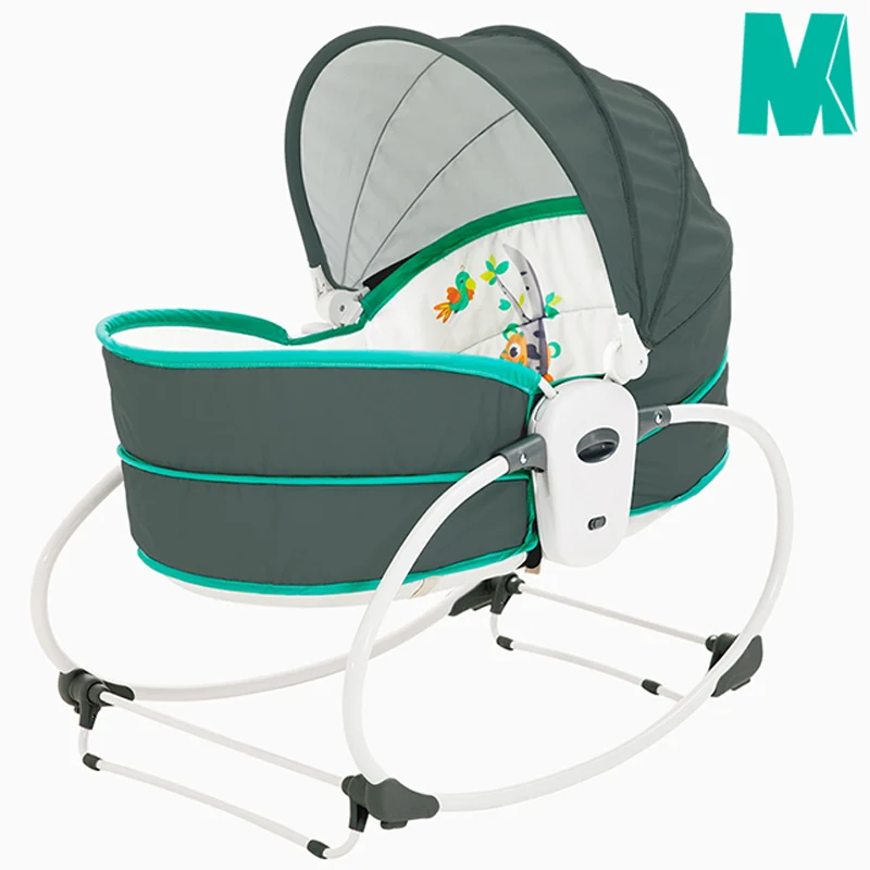 5 in 1 Elektrische Baby Schaukel Krippe, Elektrische Baby Wiege Vibration Krippe Schaukel Stuhl, kann Sitzen Können Lift Korb, Rosa Baby Rocker Image