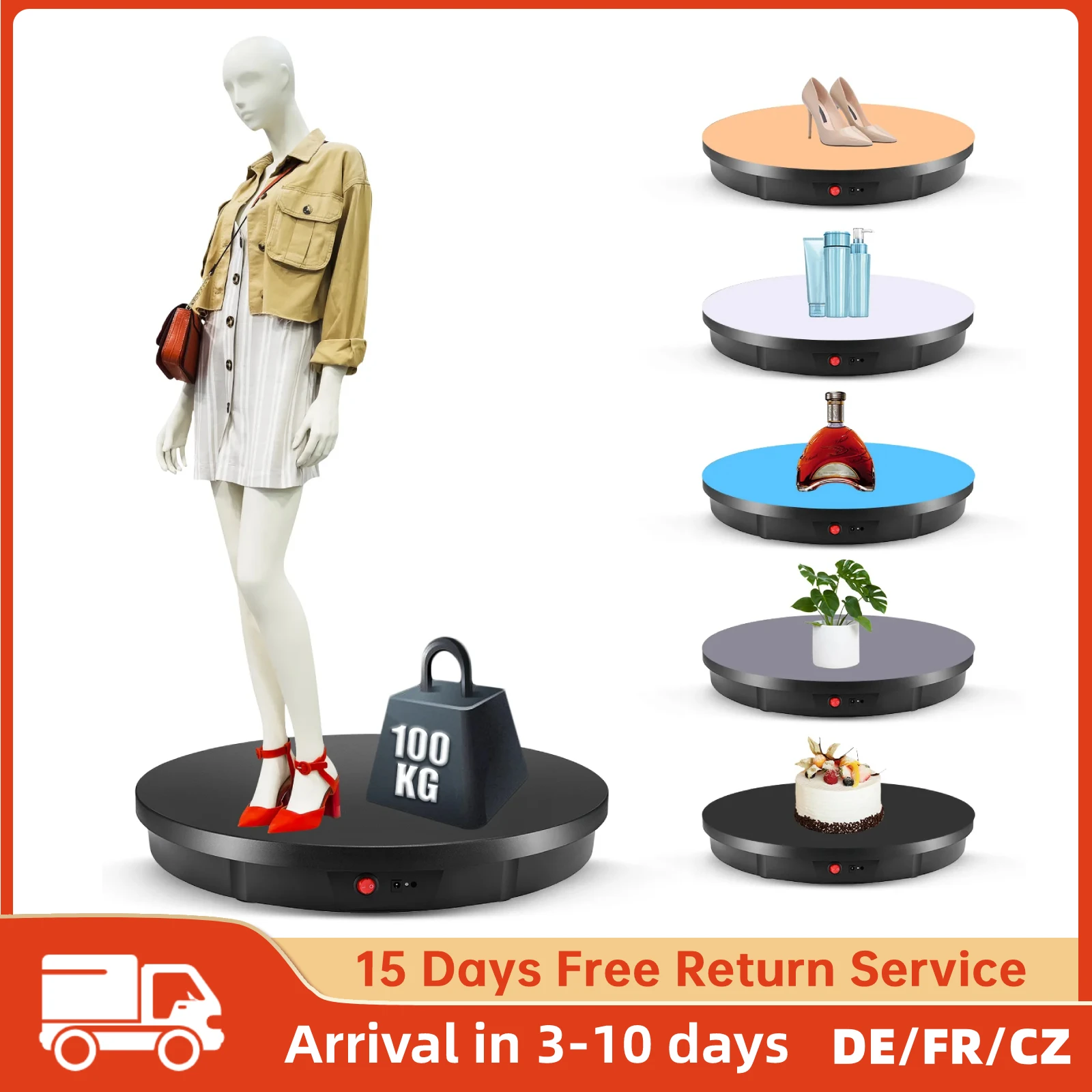 30/42/52 cm 100 kg drehbarer Präsentationsständer 360 ° Panorama automatische Anzeigetisch Plattenspieler Fotografie Hintergrund Schießstand Image