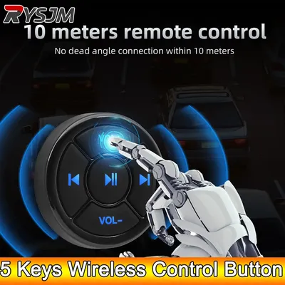 Ad Media Volume Button 5 Tasten Universal Auto Wireless Lenkrad Control Button für Android Autoradio Image