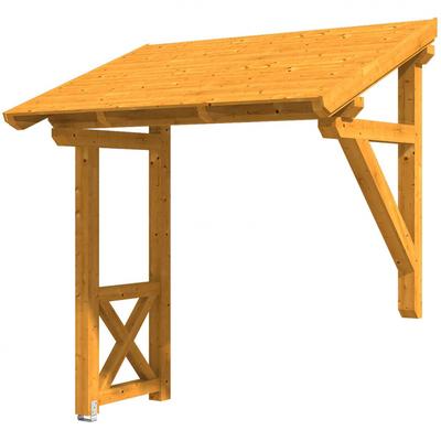 Skan Holz Vordach Paderborn Dach mit Seitenteil Eiche Hell, Typ 3 Image