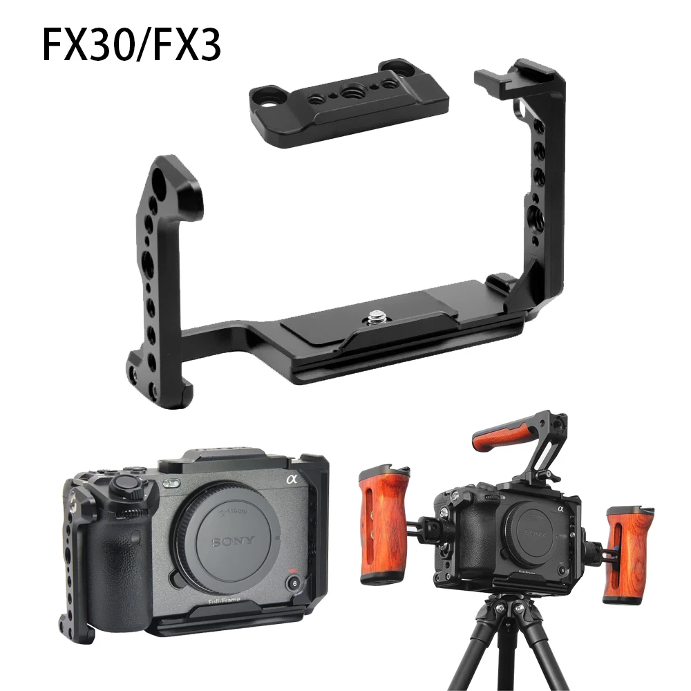 Für Sony FX30/FX3 Kamera Kaninchen Käfig Für Sony Micro-Einzel Kameras Schutz Rahmen Oberen seite griff Foto lampe zubehör Image