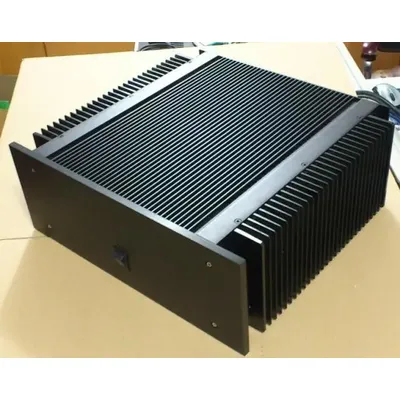 Schwarz 4015 Voll aluminium Verstärker gehäuse Amp Gehäuse Vorverstärker Box Netzteil Chassis Image