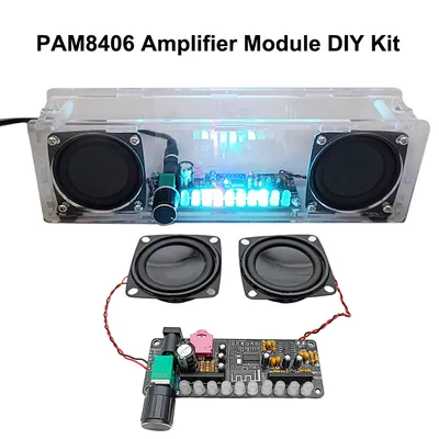 Pam8406 Lautsprecher verstärker modul DIY Kit DC5V 5W Zweikanal-Stereo-Sound kabel BT Pegel anzeige Image