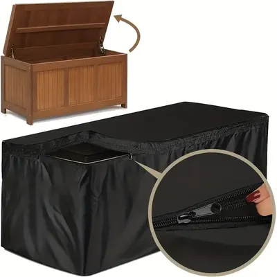 1pc wasserdichte Patio Deck Box Abdeckung, Außen schutz für Regen, Staub & Sonne mit versilbertem 210d Oxford Stoff