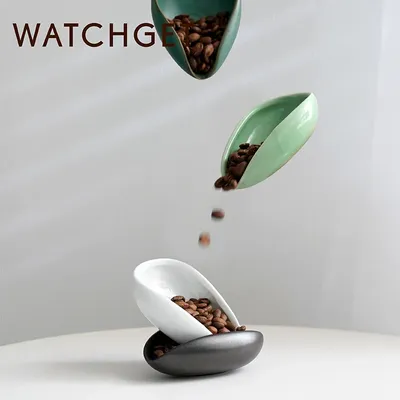 watchget Coffee Beans Dosing Cup Coffee Dosing Tray Ceramic Dosing Vessel Loose Leaf Tea Vessel