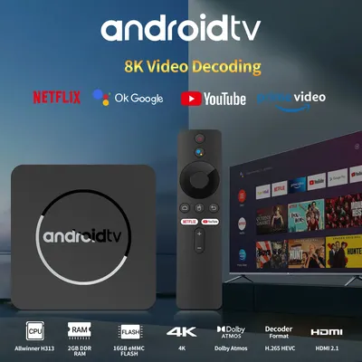 Global Version Mortal Smart Streaming Media TV Box Android13 AllwinnerH313 Bluetooth Google