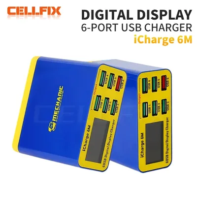 MECHANIC iCharge 6M USB 6-port charger fast charge smart digital display multi-port porous for