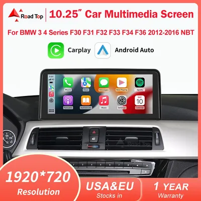 10.25'' 1920*720 Wireless Carplay Android Auto Multimedia Display For BMW 3 4 Series F30 F31 F32 F33