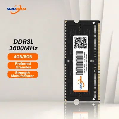 Walram Memoria RAM DDR3L Notebook 8GB 4GB 1.35V 204pin 1600MHz PC3L Laptop Sodimm Memory