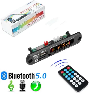 Bluetooth 5.0 MP3 WMA WAV Decoder Board DC 9V 12V Car Music Player USB Record FM Radio 3.5mm AUX for