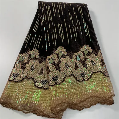 Salouva African Sequins Velvet Nigerian Wedding Lace Fabrics 2024 High Quality Lace French Lace