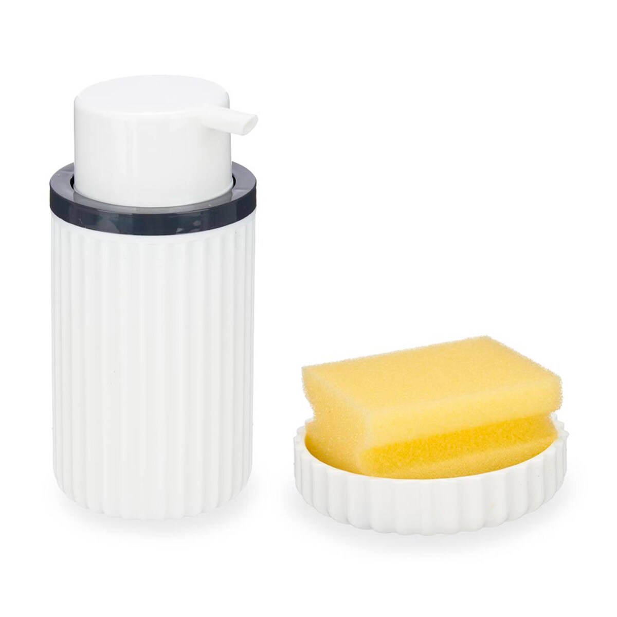 San Ignacio KINVARA - Seifenspender mit Scheuerschwamm 300 ml in Weiß Image