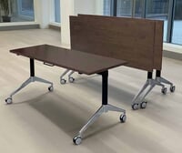 Solid Hardwood Flip Top Training Tables - 60" x 24" Table