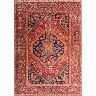 Teppich GINO FALCONE "Cecilia 28623" Gr. 31, rot, B:70cm H:3mm L:140cm, Kunstfaser, Teppiche, Flachgewebe, bedruckt, Orient-Optik Image