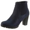 Stiefelette ANISTON SHOES, Damen, Gr. 38, blau (navy), Textil, Veloursleder, elegant, Schuhe, Ankleboots mit seitlichem Stretcheinsatz - NEUE KOLLEKTION