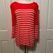 J. Crew Tops | J Crew Shirt. Size Xs | Color: Orange/White | Size: Xs