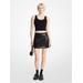 Michael Kors Crocodile Embossed Mini Skirt Black 8